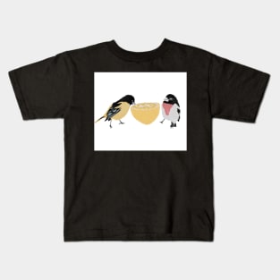 Two Birds Eating an Orange Kids T-Shirt